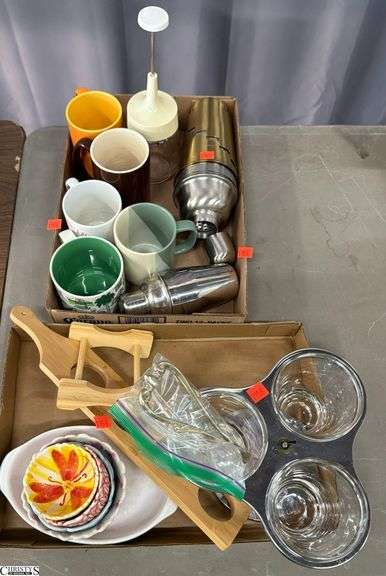 Coffee Mugs, Nut Chopper, Drink Shakers, Condiment/Measuring Bowls -  11" T of largest image