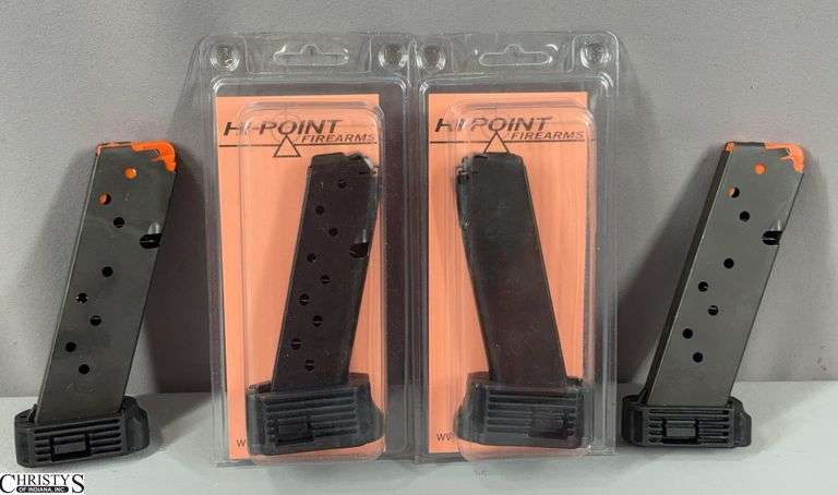 4 Magazines- 2 New in Package Hi-Point 380 cal. 10-Shot Magazines and 2 Hi-Point .45 cal. 10-Round Magazines image