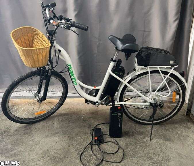 Nakto Electric Bicycle - includes 2 Batteries and charger, untested - 25" tire image