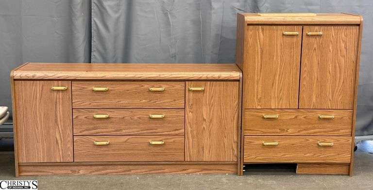 2 Pressed Wood Dressers - 61" x 15" x 29" of largest image