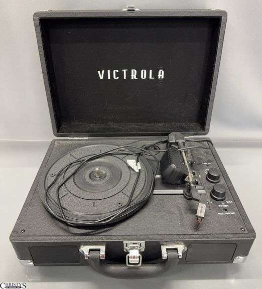 Victrola Black Record Player - 14" x 10" x 5" - Some wear image