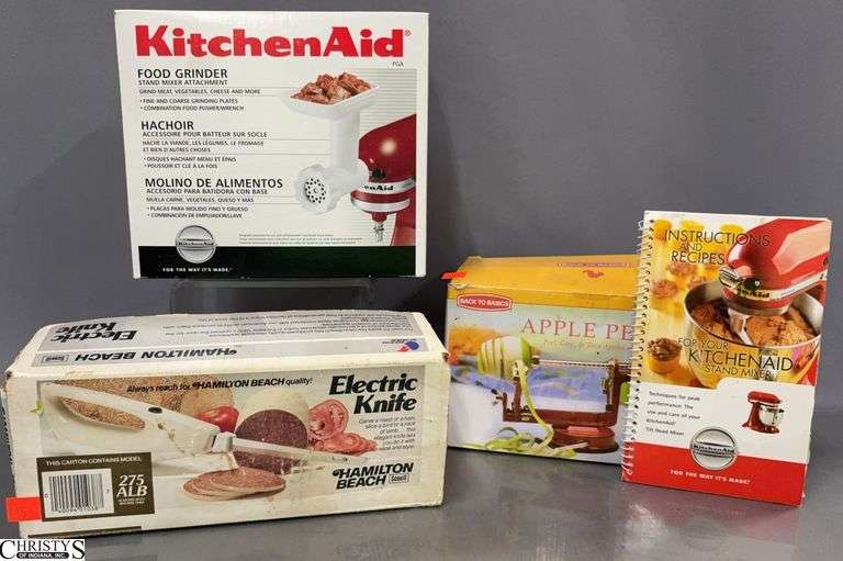 Hamilton Beach Electric Knife, KitchenAid Food Grinder, Apple Peeler image