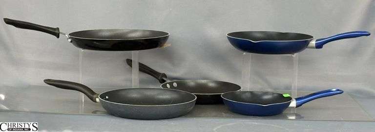5 T Fal and Faberware Skillets - 12" of largest image