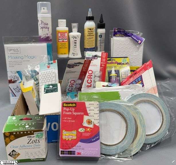 Crafting Glues, Sticky Dots, Tape, Pixie Spray, Mod Podge image