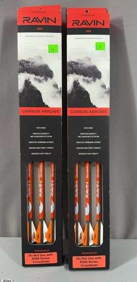 2 Boxes of 6 Ravin Carbon Arrows.  New in Box.  Match Grade image