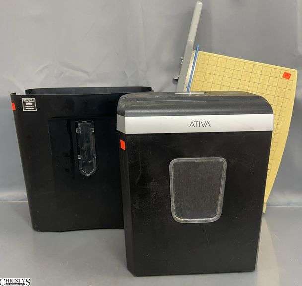 Quartet Paper Cutter and 2 Paper Shredders - 16" of paper cutter image