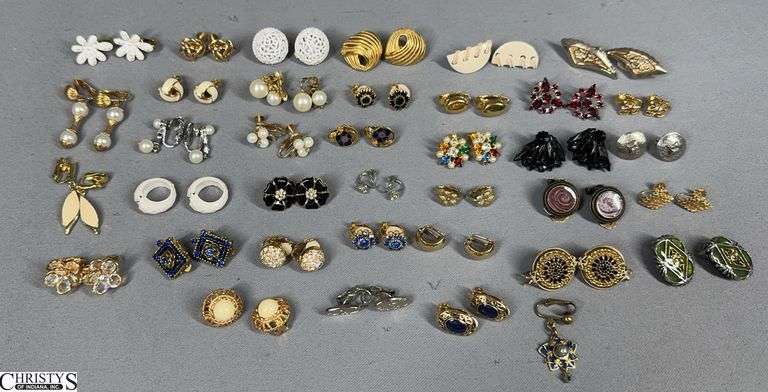 36 Pairs of Earrings and 1 Single Earring image