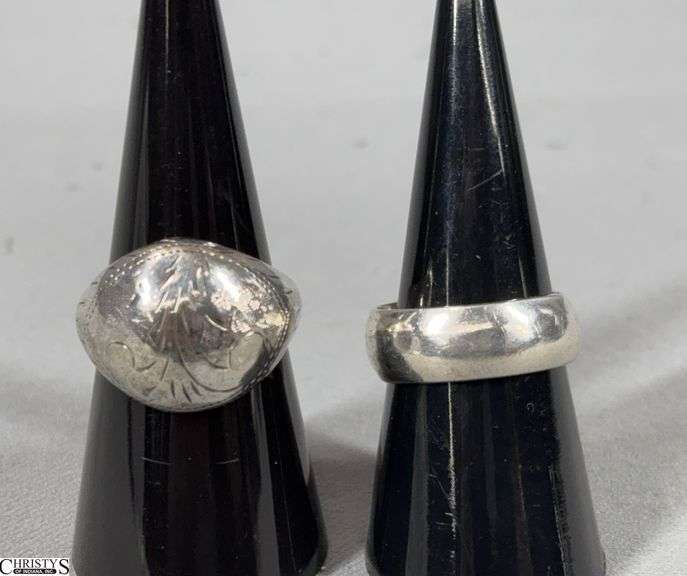2 Silver Rings Marked 925 image