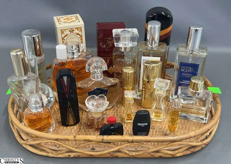 Assorted Perfumes w/ Bamboo Tray - 15" W of tray image