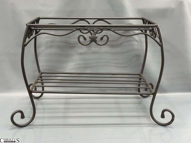Longaberger Black Wrought Iron Treasure Stand Approx. 18 1/2 X 11" X 15" Tall image