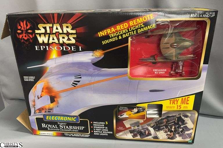 Star Wars Episode 1 Electronic Naboo Royal Starship Blockade Cruiser Playset, 1999 In Box image