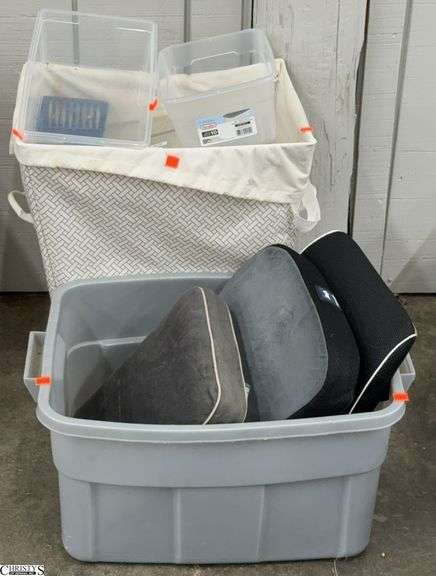 Clothes Hamper, Plastic Storage Bins, Office Chair Pads - 18" x 22" of largest image