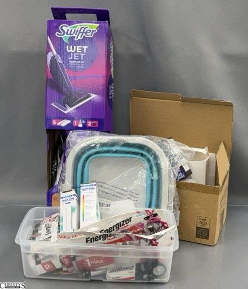 Swiffer Mopping Kit, Collapsible Bucket, Batteries, Lightbulbs image