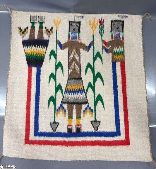Navajo Yei Style Tapestry - 20" x 21" image