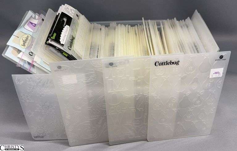 Cuttlebug and Other Embossing Folders Approx 90 pcs image