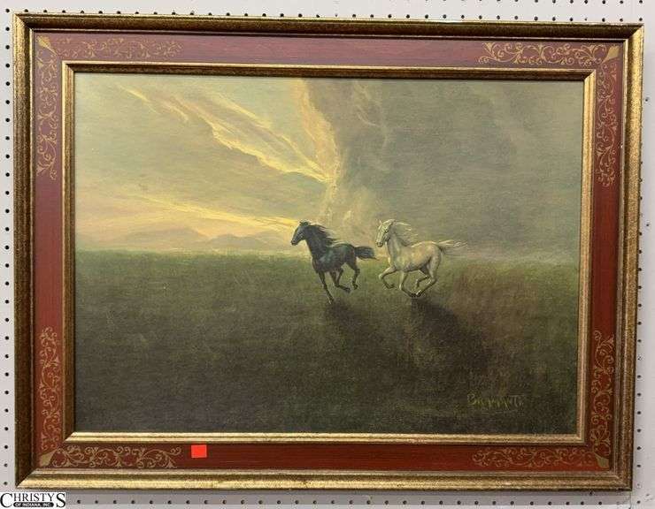 "Gathering Storm" Framed Print on Board after Bruno Bramanti - 33" x 25" of frame image