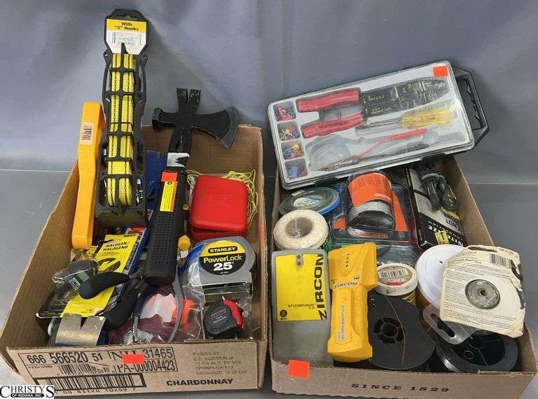 2 Flats Various Hand Tools, Hardware image