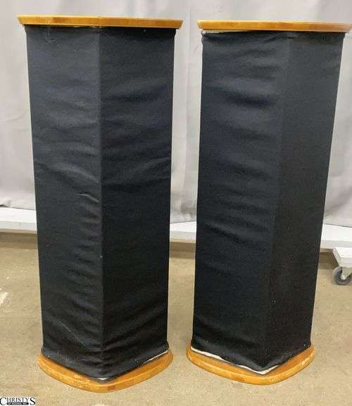 Pair DCM Time Window Speakers - 15" x 11" x 36" of each, some wear to covers image