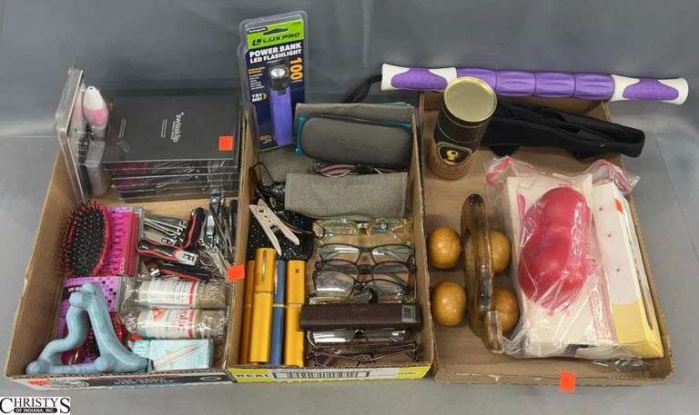 Reader Glasses, Hand Massage Tools, Nail Clippers, Misc image