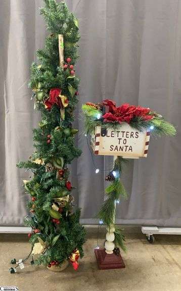 Letters To Santa Decorative Mailbox and Artificial Christmas Tree - 62" T of tree image