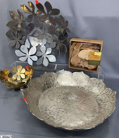 3 Decorator Centerpiece Bowls and Filler - 17" D of largest image