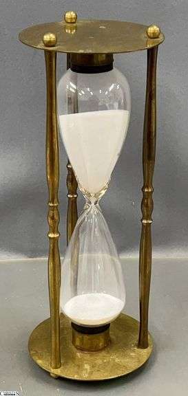 Brass Tabletop Hourglass - 10.5" image