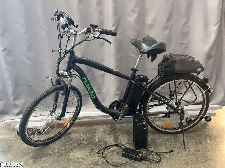 Nakto Electric Bicycle - includes 2 batteries and charger, untested - 25" tire image