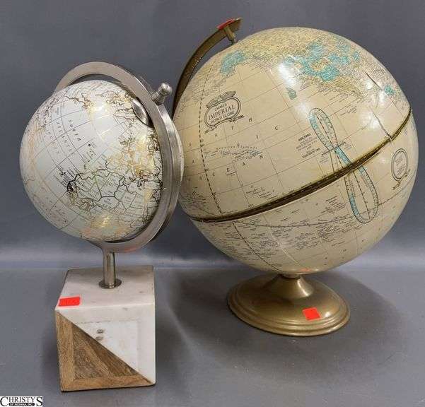 Cram's Imperial Globe and Desktop Decorative Globe - 16" of Crams, damaged image