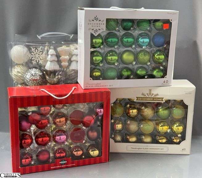 4 Packs Assorted Christmas Glass and Plastic Ornaments image