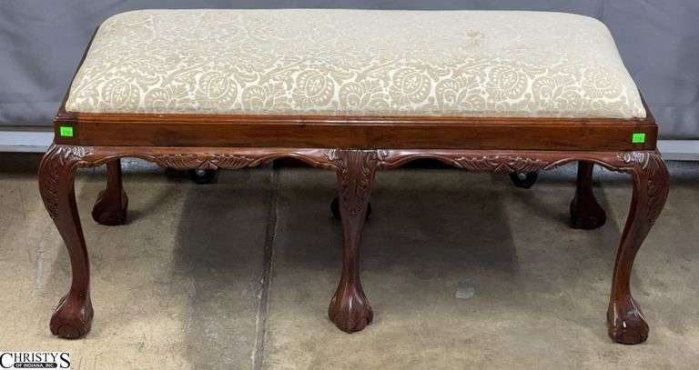 Chippendale Style Upholstered Bench - 45" x 21" - 19" seat image
