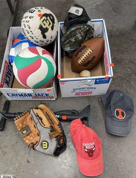 Volleyballs, Football, Baseball Hats, Air Pump image