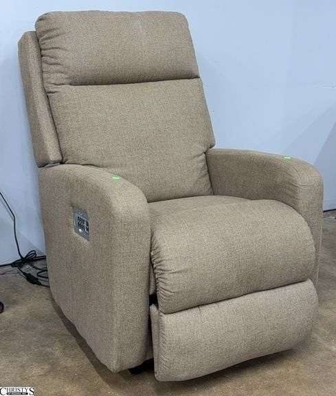 Tan Linen La-z-boy Electric Rocking Recliner 32x31x42" image