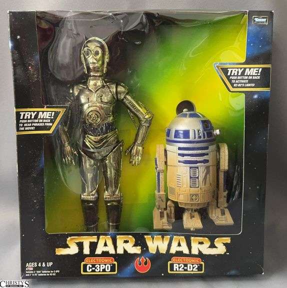 1998 Star Wars C-3PO and R2-D2 Electronic Action Collection Figures image