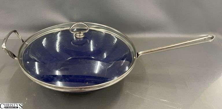 Chantal Enamel Wok Skillet and Lid - 12" D image