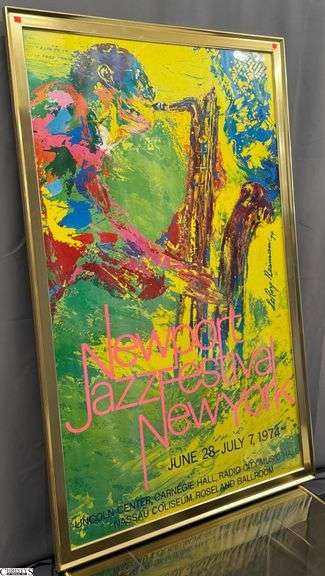 LeRoy Neiman Newport Jazz Festival 1974 Poster Print - 40.5" x 63" of frame image