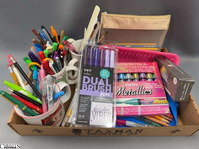 Ink Pens Markers, Jelly Pens, Colored Pencils, Metallic Markers image