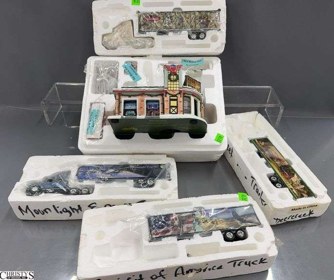 Hawthorn Village Cycle City Gas, 4 Semi Trailers, and 2 Semi Tractors image