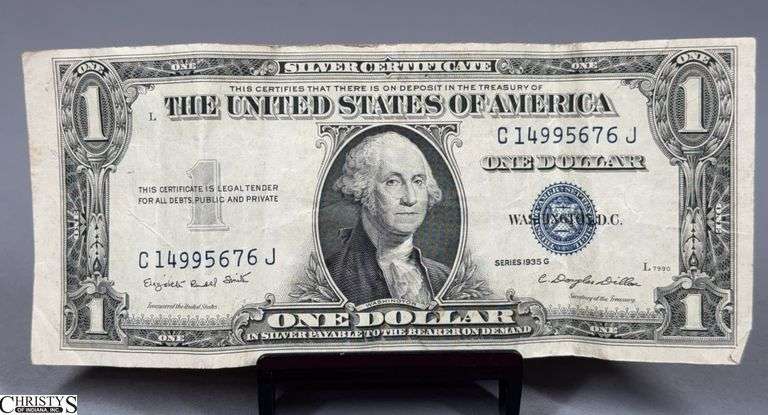 Series 1935 G $1 Blue Seal Silver Certificate Smith/Dillon image