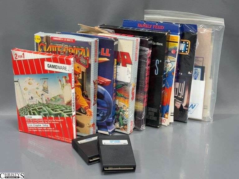 Commodore 64 Games:  Wizard of Wor Cartridge, Gorf Cartridge, Family Feud, Snapdragon, Freedom Fighters and More image