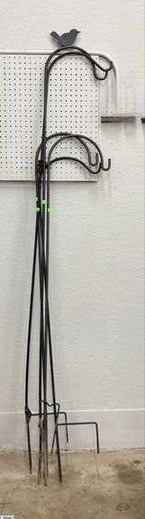 5 Garden Shepard Hooks - 85" of tallest image