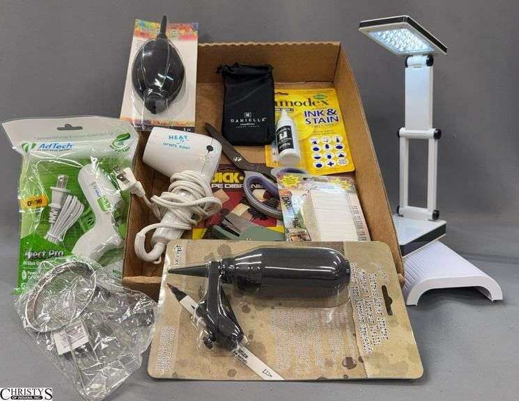 Magnifiers, Marker Spritzer, Ink and Stain Remover, Alcohol Ink Blower, Felt Applicators, Battery Op Lite, Scissors, Glue Gun, Heat Tool image