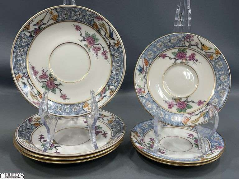 7 Lenox Saucers Marked "Ming"  3 are 4 1/2" and 4 are 5 1/2" image