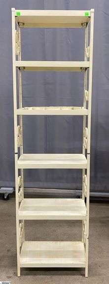 Vintage Metal Scroll Accent 6 Shelf Stand - 16.5" x 9.5" x 60" image