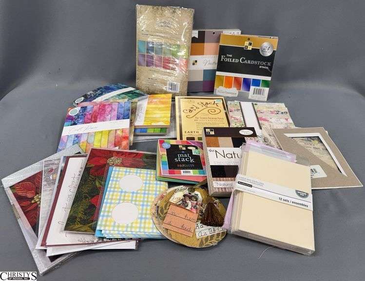 Small Stacks of Craft Papers, Naturals, Metallic, Bright Colors, Glitter, Largest 6x9" image