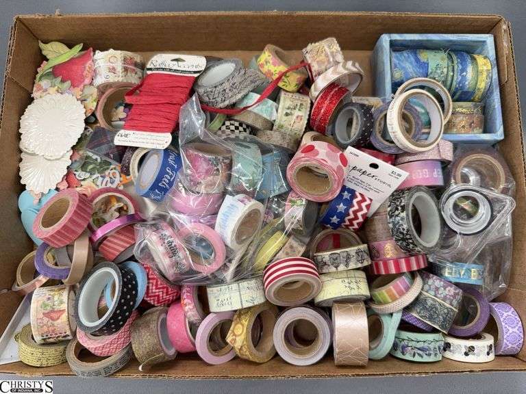 Various Rolls of Washi Tapes and Die Cut Outs image