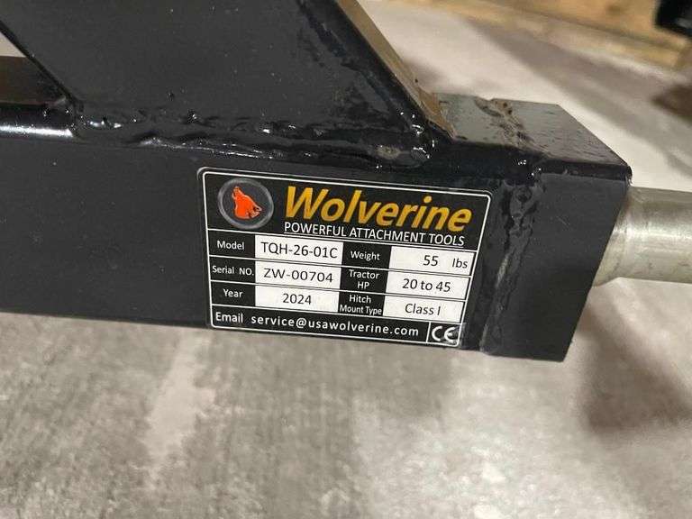 2024 Wolverine TQH2601C 3pt. Receiver Crowe Real Estate & Auction