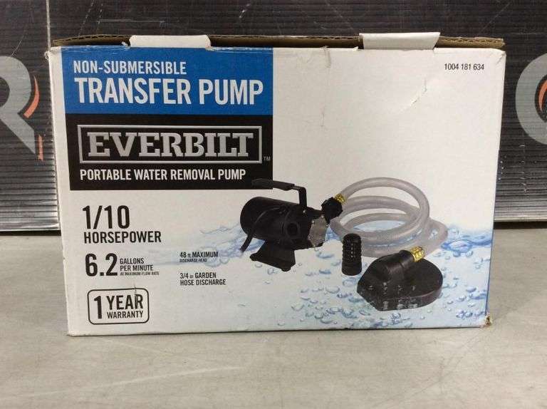 Everbilt Transfer Pump Crowe Real Estate & Auction