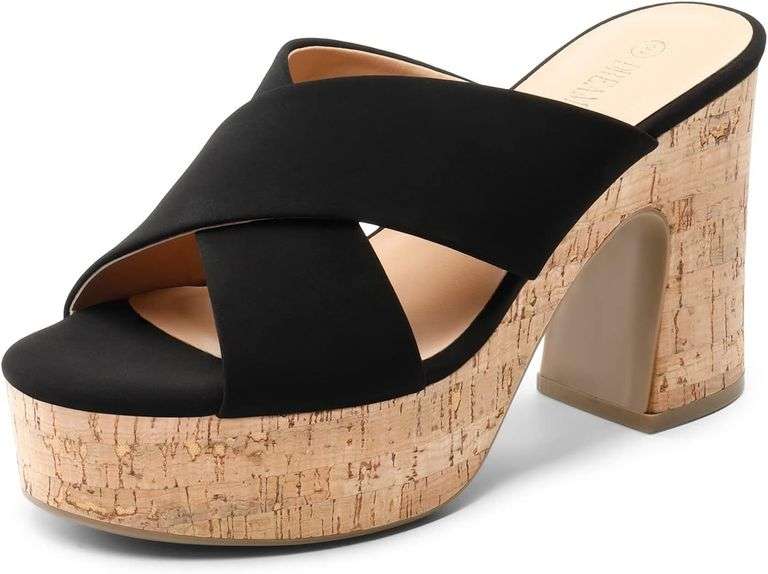 DREAM PAIRS Women's Heels Open Toe Size 7.5