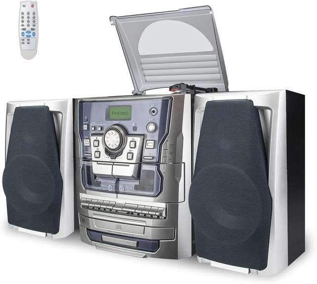 Bluetooth Vinyl Stereo Record Player, 3-Speed image