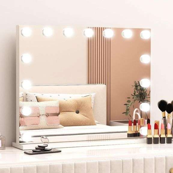 Vanity Mirror with Lights, 15 Dimmable Led Bulbs